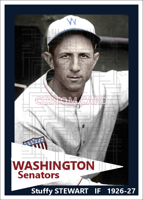 Stuffy Stewart - 1926-17 Washington Senators - choose a size & style
