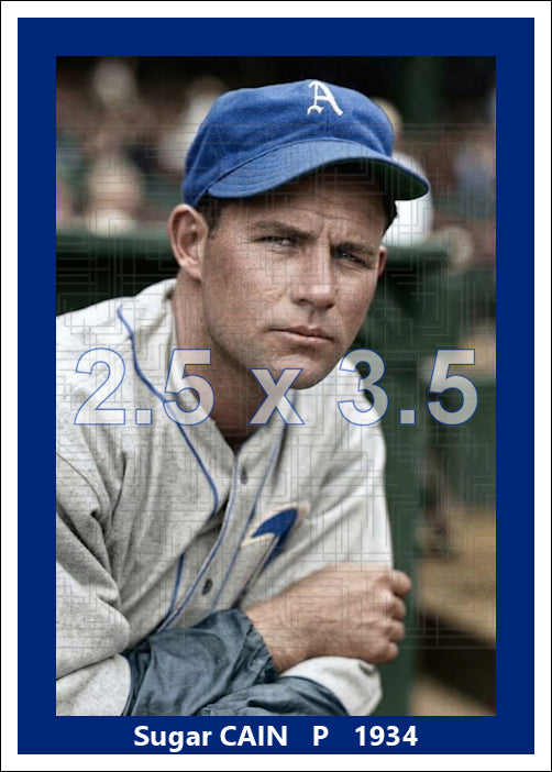 Sugar Cain - 1934 Philadelphia Athletics - choose a size & style