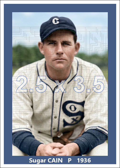 Sugar Cain - 1936 Chicago White Sox - choose a size & style