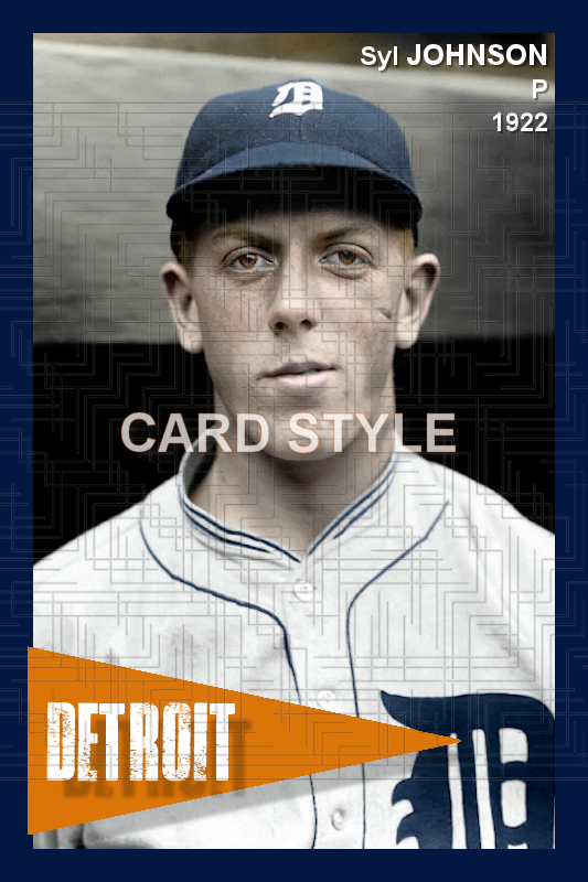 Syl Johnson - 1922 Detroit Tigers - choose a size & style