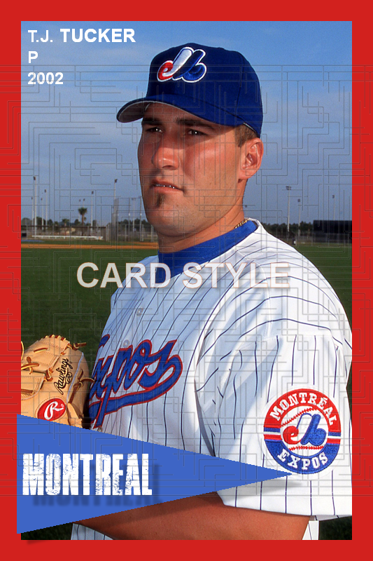 T.J. Tucker - 2002 Montreal Expos - choose a size & style