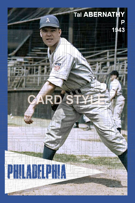 Tal Abernathy - 1943 Philadelphia Athletics - choose a size & style