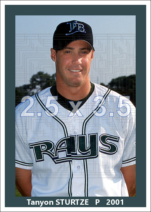 Tanyon Sturtze - 2001 Tampa Bay Devil Rays - choose a size & style