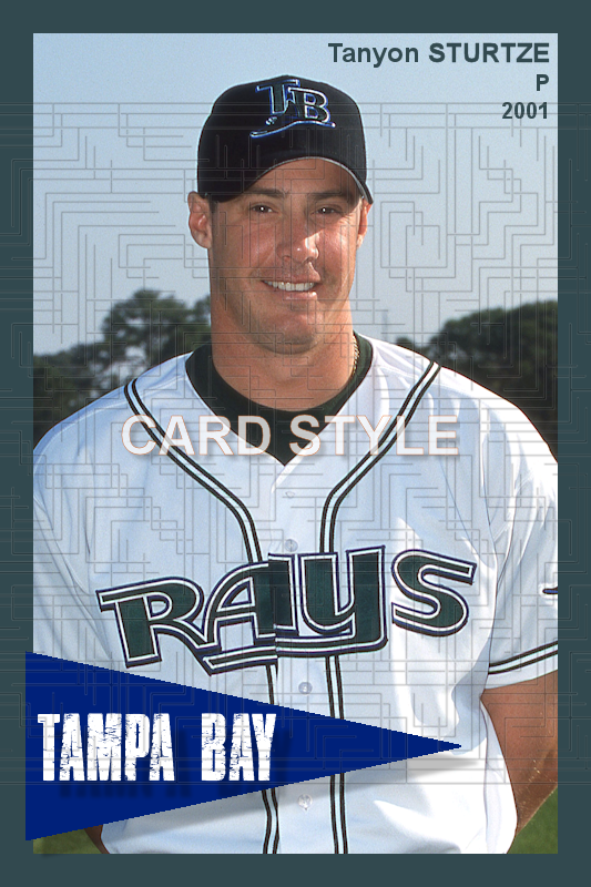 Tanyon Sturtze - 2001 Tampa Bay Devil Rays - choose a size & style