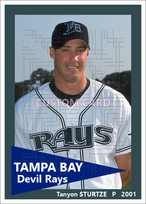 Tanyon Sturtze - 2001 Tampa Bay Devil Rays - choose a size & style