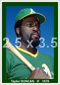 Taylor Duncan - 1978 Oakland Athletics - choose a size & style
