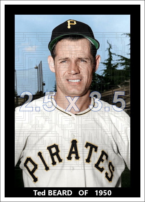 Ted Beard - 1950 Pittsburgh Pirates - choose a size & style