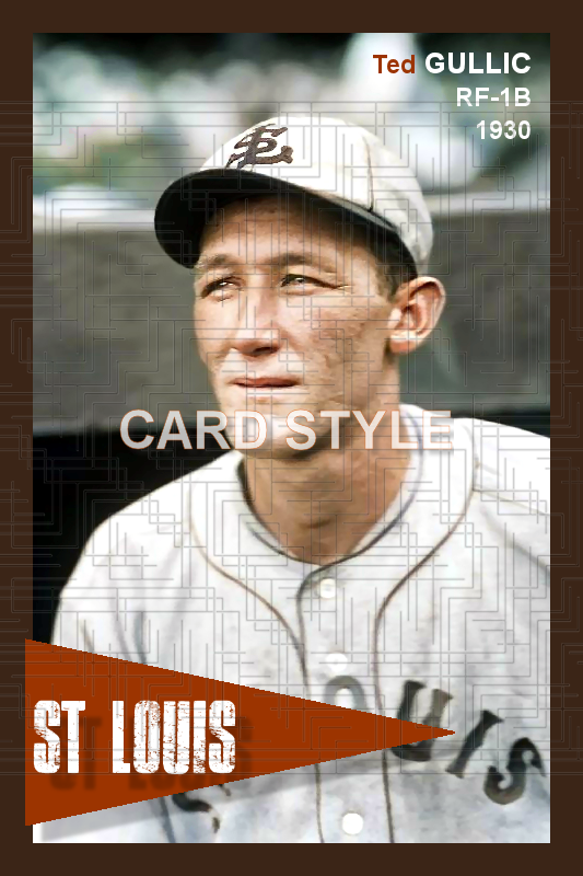 Ted Gullic - 1930 St. Louis Browns - choose a size & style