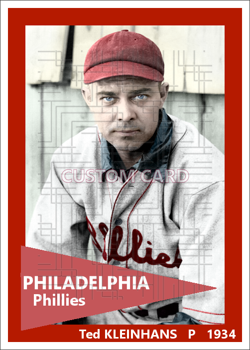 Ted Kleinhans - 1934 Philadelphia Phillies - choose a size & style