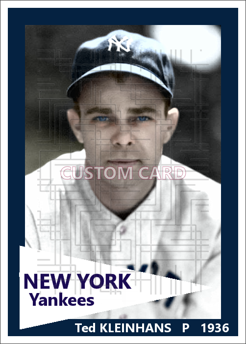 Ted Kleinhans - 1936 New York Yankees - choose a size & style