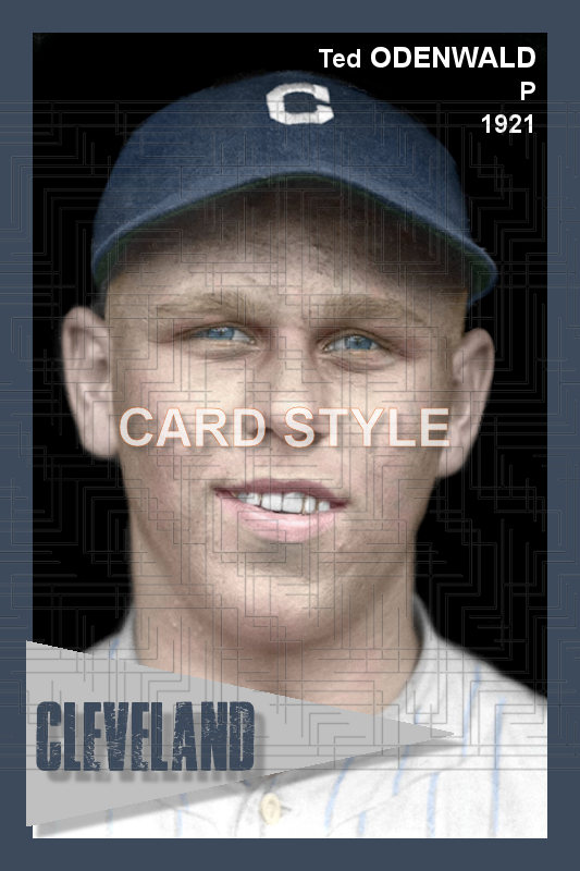 Ted Odenwald - 1921 Cleveland Indians - choose a size & style