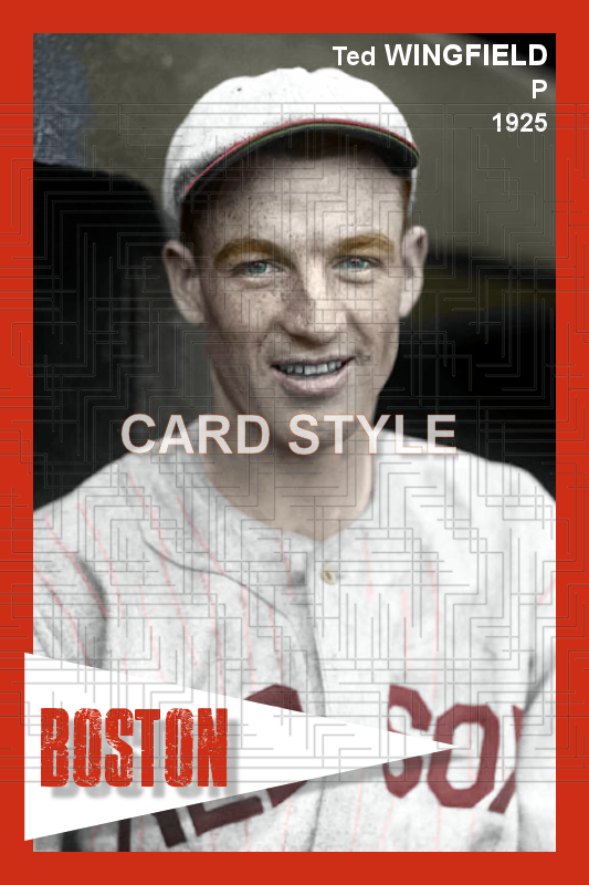 Ted Wingfield - 1925 Boston Red Sox - choose a size & style