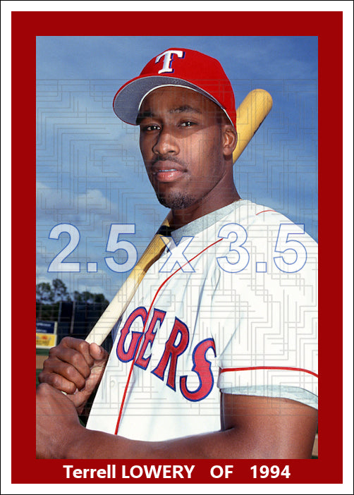 Terrell Lowery - 1994 Texas Rangers - choose a size & style