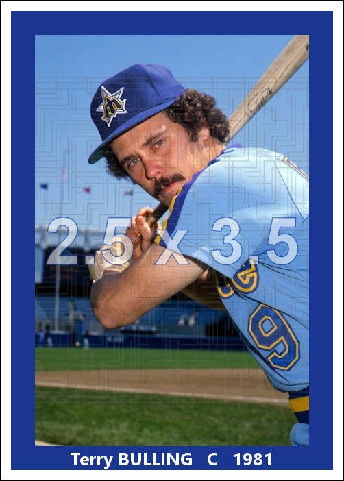Terry Bulling - 1981 Seattle Mariners - choose a size & style