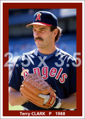 Terry Clark - 1988 California Angels - choose a size & style