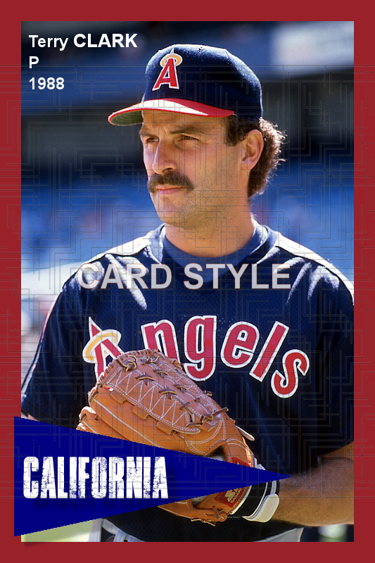 Terry Clark - 1988 California Angels - choose a size & style