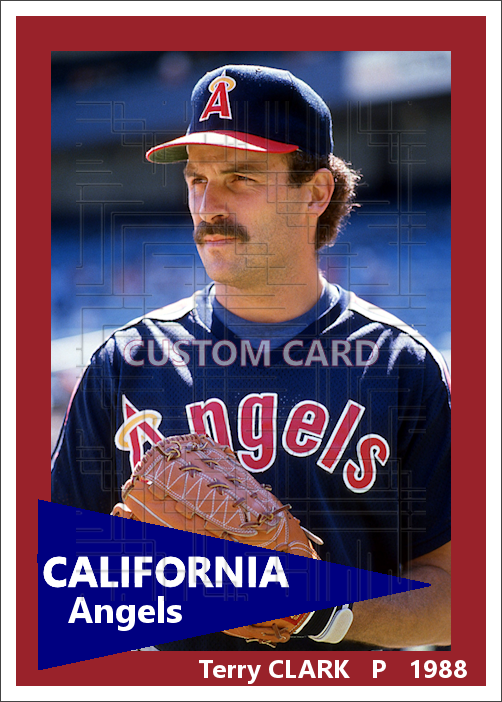 Terry Clark - 1988 California Angels - choose a size & style