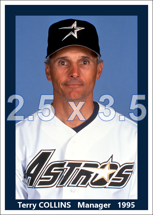 Terry Collins - 1995 Houston Astros - choose a size & style