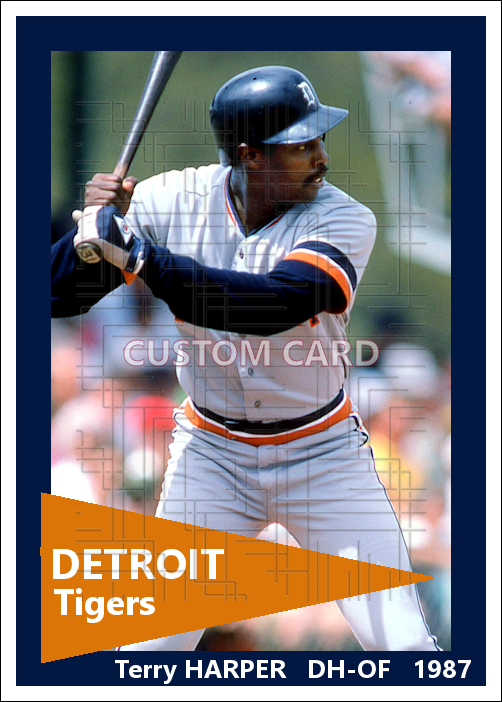 Terry Harper - 1987 Detroit Tigers - choose a size & style