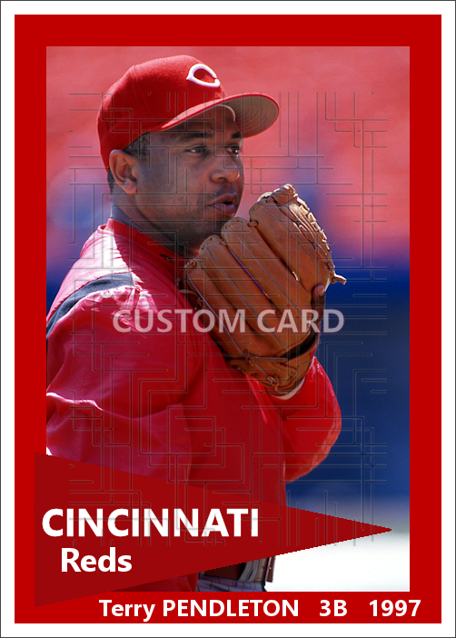 Terry Pendleton - 1997 Cincinnati Reds - choose a size & style