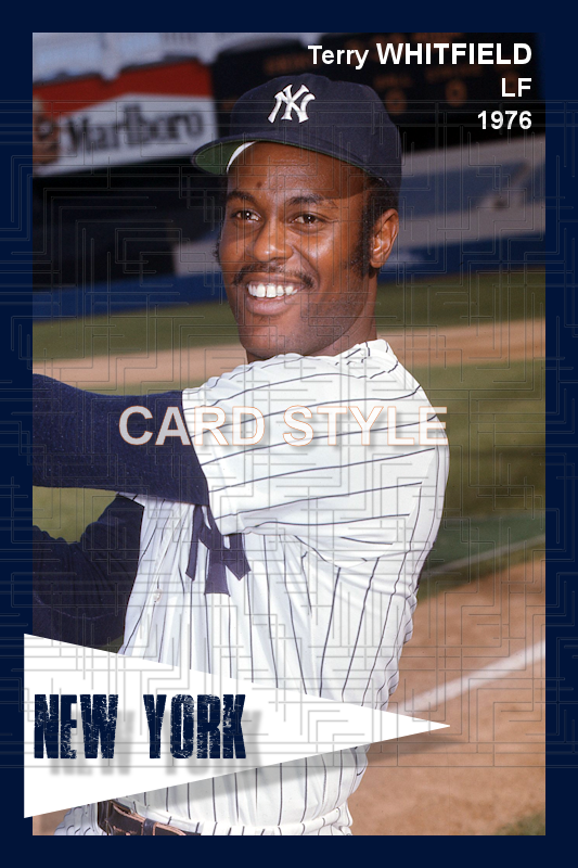 Terry Whitfield - 1976 New York Yankees - choose a size & style