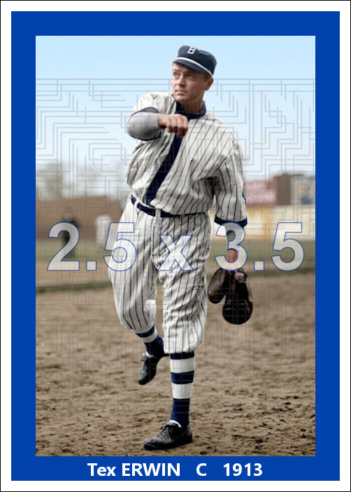 Tex Erwin - 1913 Brooklyn Dodgers - choose a size & style