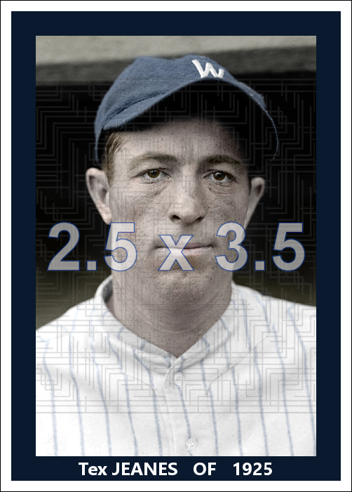 Tex Jeanes - 1925 Washington Senators - choose a size & style