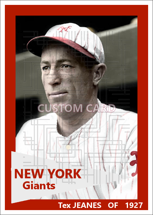 Tex Jeanes - 1927 New York Giants - choose a size & style