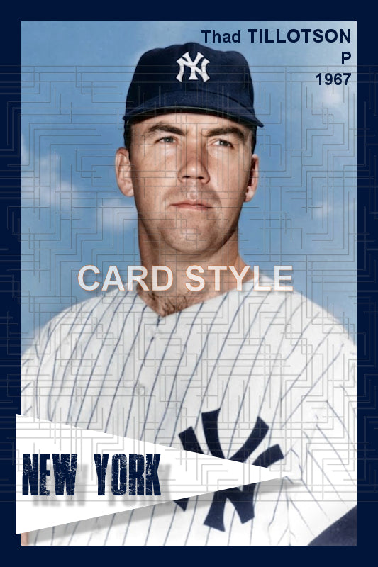 Thad Tillotson - 1967 New York Yankees - choose a size & style