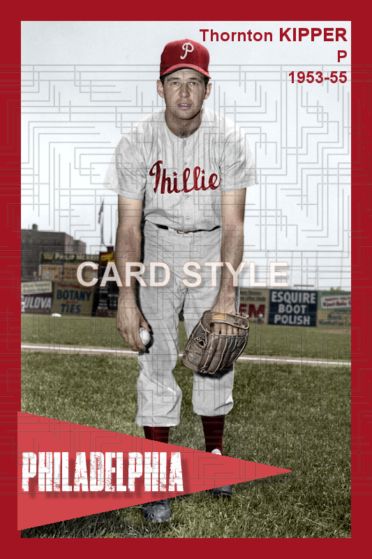Thornton Kipper - 1953-55 Philadelphia Phillies - choose a size & style