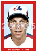 Tim Barrett - 1988 Montreal Expos - choose a size & style
