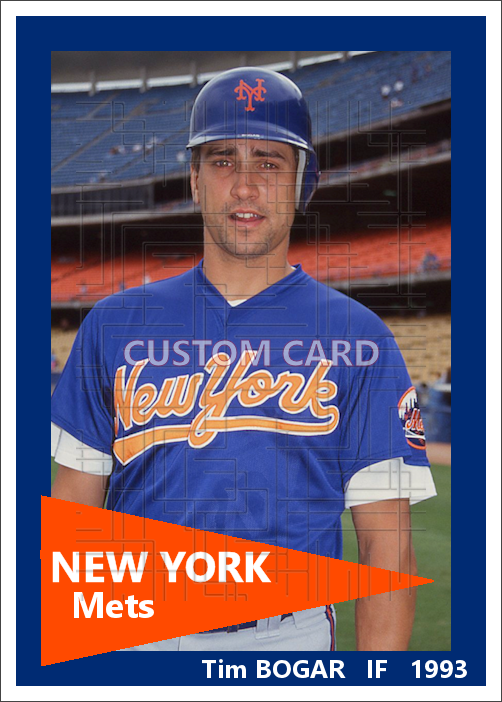 Tim Bogar - 1993 New York Mets - choose a size & style