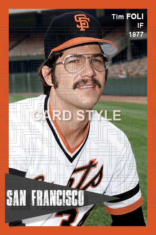 Tim Foli - 1977 San Francisco Giants - choose a size & style