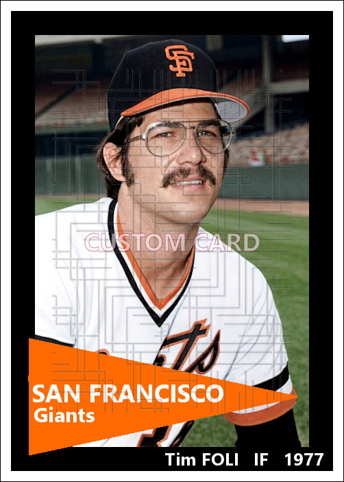 Tim Foli - 1977 San Francisco Giants - choose a size & style