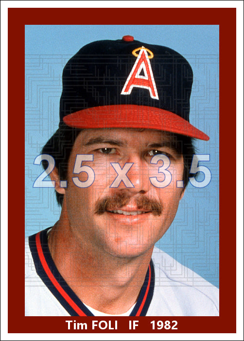 Tim Foli - 1982 California Angels - choose a size & style