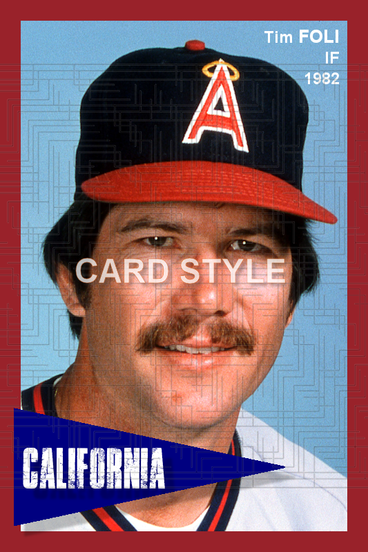 Tim Foli - 1982 California Angels - choose a size & style