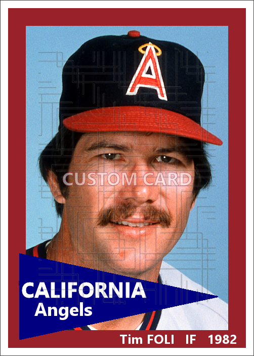 Tim Foli - 1982 California Angels - choose a size & style