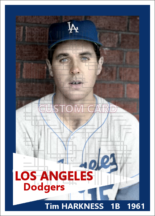 Tim Harkness - 1961 Los Angeles Dodgers - choose a size & style