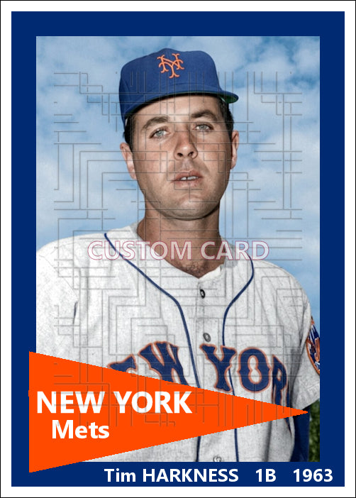 Tim Harkness - 1963 New York Mets - choose a size & style
