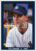Tim Layana - 1987 New York Yankees - choose a size & style