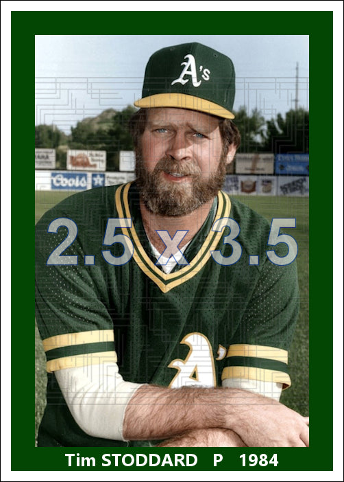Tim Stoddard - 1984 Oakland Athletics spring training - choose a size & style