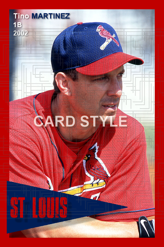Tino Martinez - 2002 St. Louis Cardinals - choose a size & style