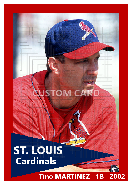 Tino Martinez - 2002 St. Louis Cardinals - choose a size & style