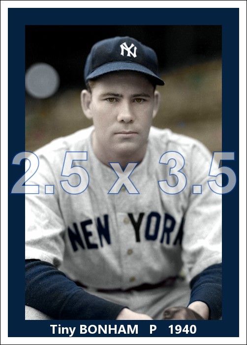 Tiny Bonham - 1940 New York Yankees - choose a size & style