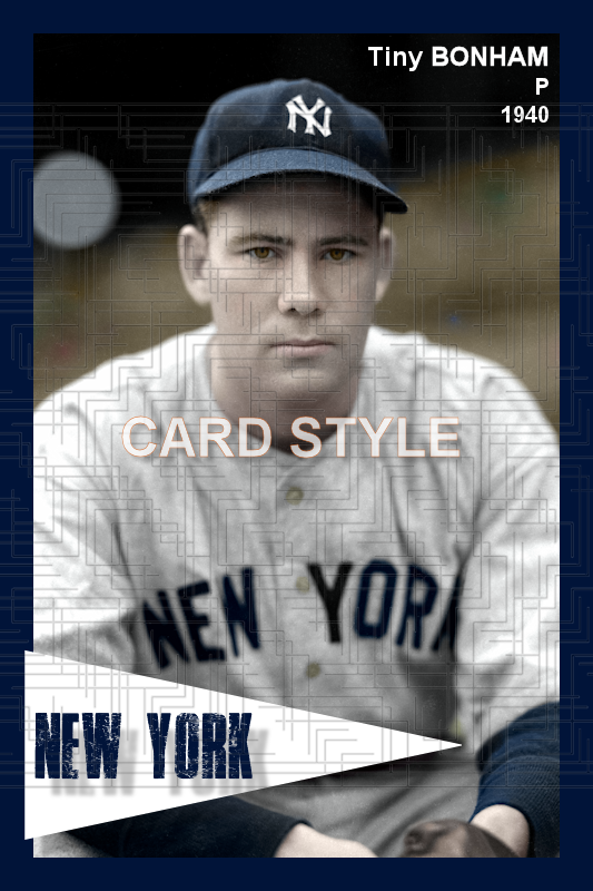 Tiny Bonham - 1940 New York Yankees - choose a size & style