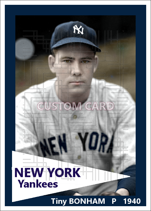 Tiny Bonham - 1940 New York Yankees - choose a size & style