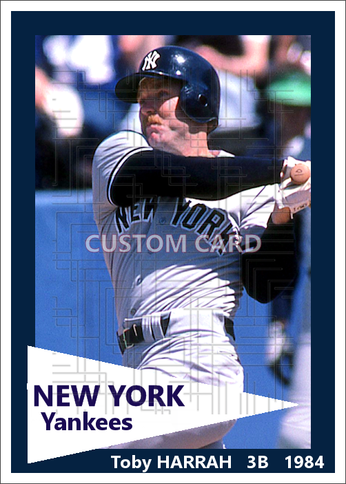 Toby Harrah - 1984 New York Yankees - choose a size & style