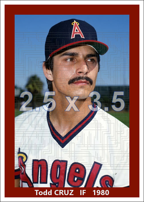 Todd Cruz - 1980 California Angels - choose a size & style