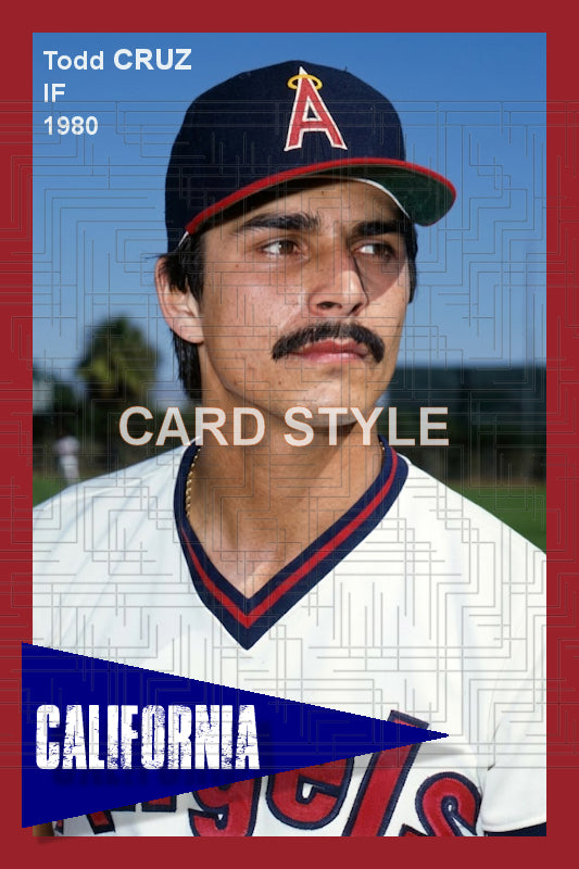 Todd Cruz - 1980 California Angels - choose a size & style