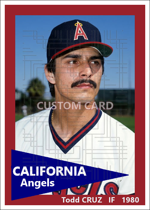 Todd Cruz - 1980 California Angels - choose a size & style